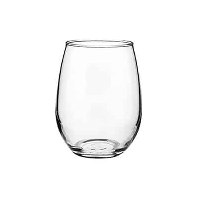 Glass clear wine glass blank in 9 ounces.