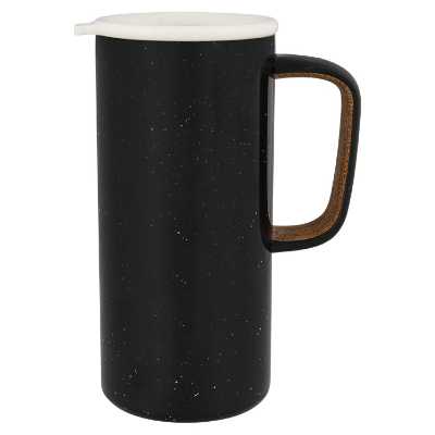 Stainless black campfire mug blank in 18 oz.