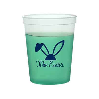 16 oz. customizable color changing plastic stadium cup.