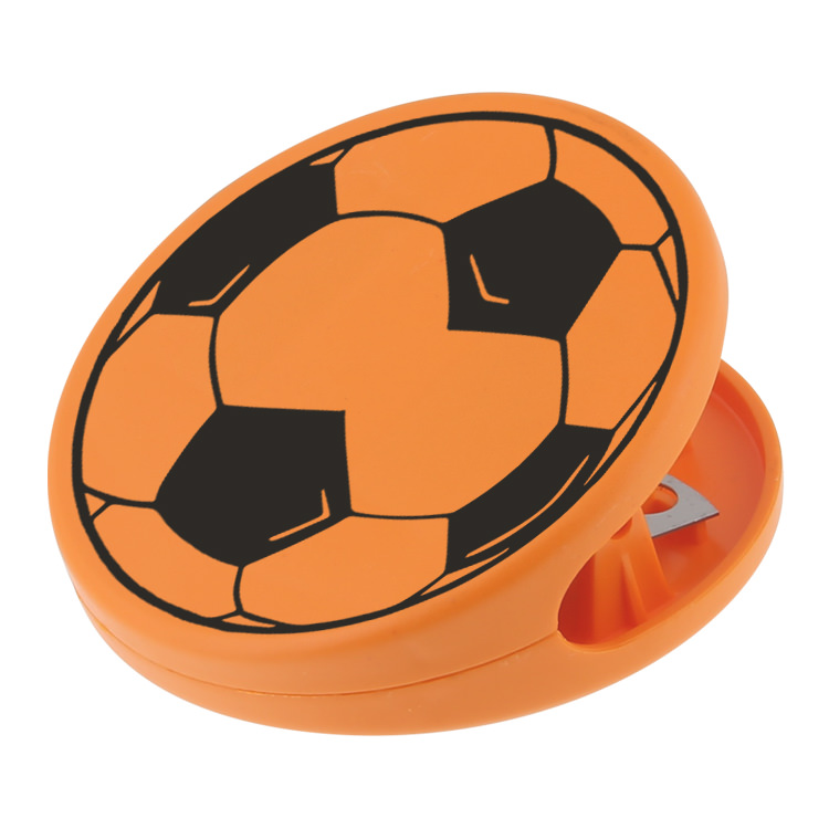 Plastic soccer ball magnet chip clip.