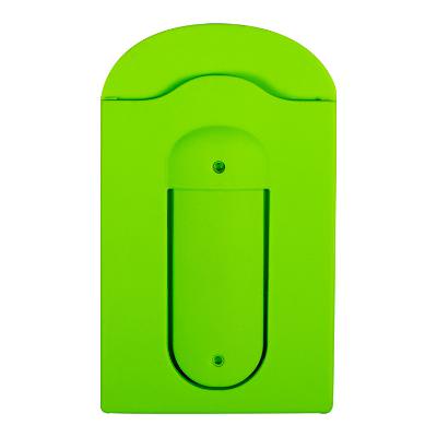 Blank green silicone phone wallet available with low prices.