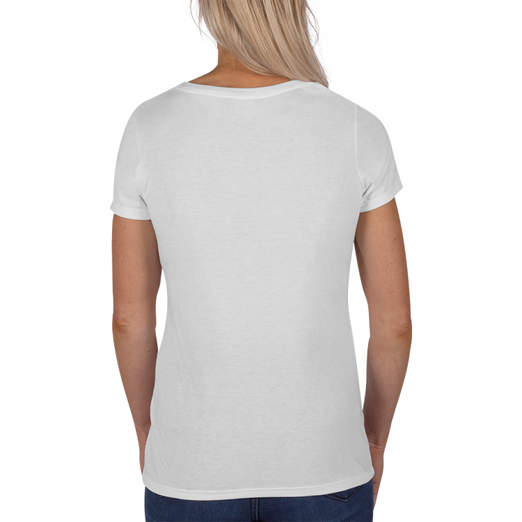 Personalized Polyester Tri Blend V- Neck T-Shirt