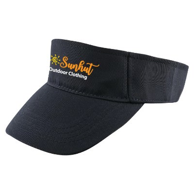 Black customizable full color sport visor.