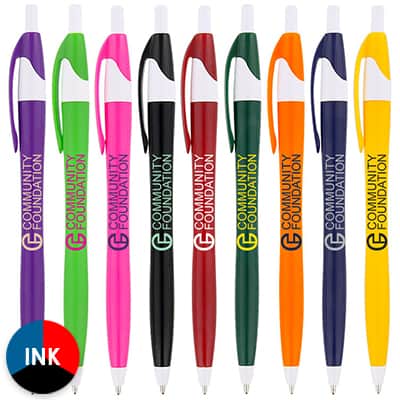 Text In Full Color 250 QTY Promo Pens Imprinted With Your Company Name Logo