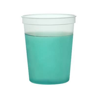 Plastic blue color changing stadium cup blank in 16 ounces.