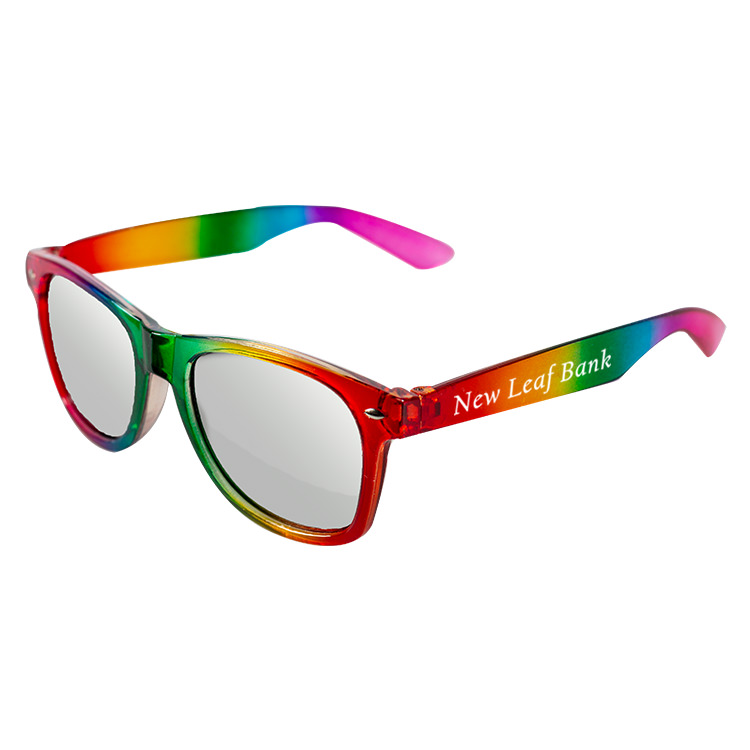 Custom sun ray rainbow sunglasses