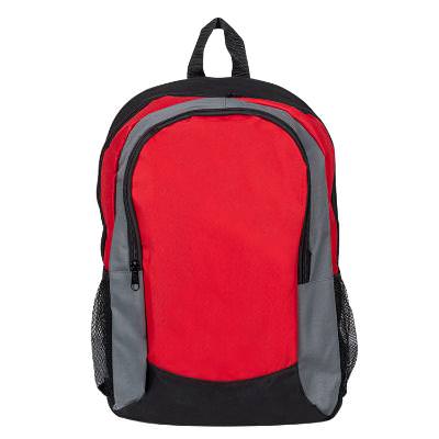Blank red backpack.