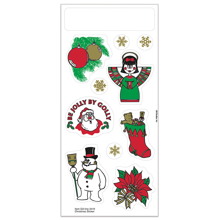 Holiday snowman sheet stickers