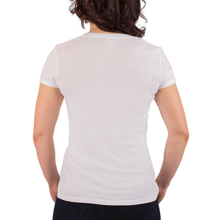 Customized White Polyester Tri Blend T-Shirt