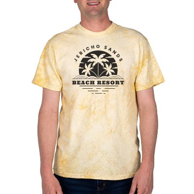 Custom citrine short-sleeve t-shirt with logo.