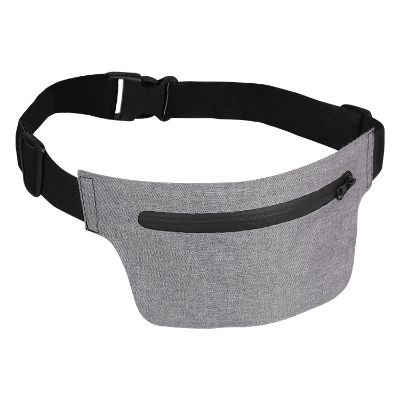 Blank gray low minimum fanny pack for wholesale.