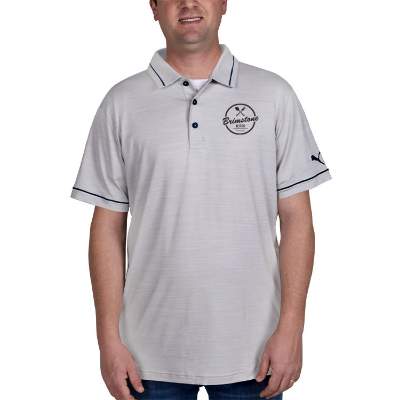 Personalized heather men's golf polo