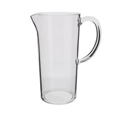 Acrylic clear beer pitcher in 40 ounces.