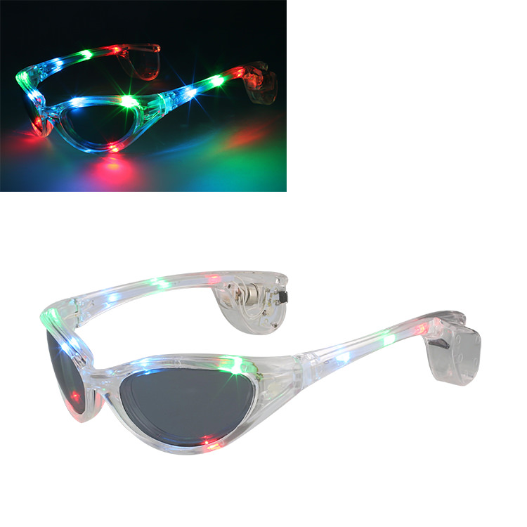 Plastic rainbow LED glasses blank.