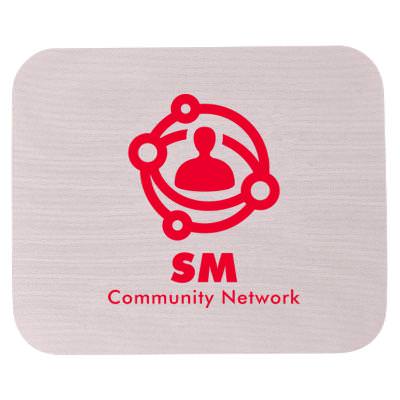 Polyester white rectangle mouse pad customized for you.