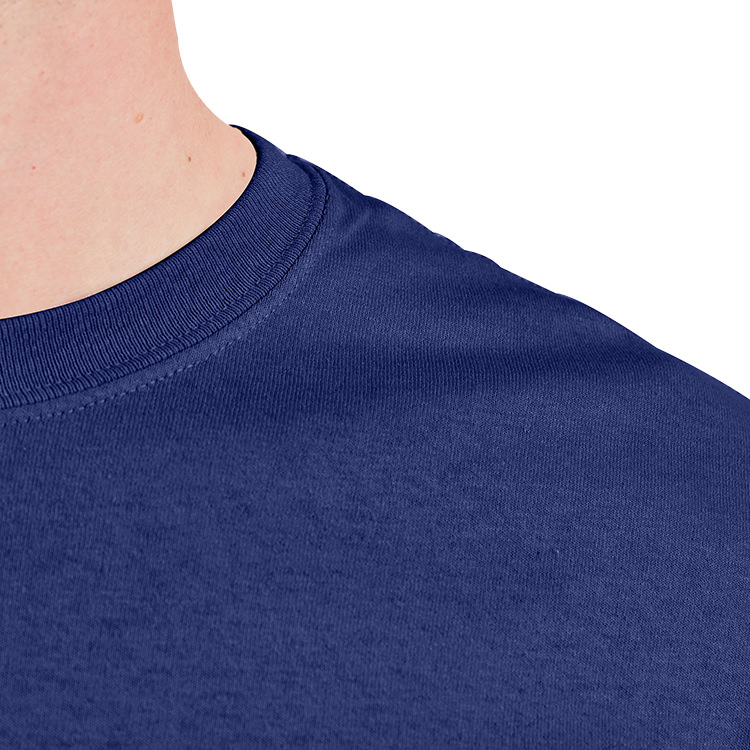 Customized cobalt blue cotton promotional t shirt.