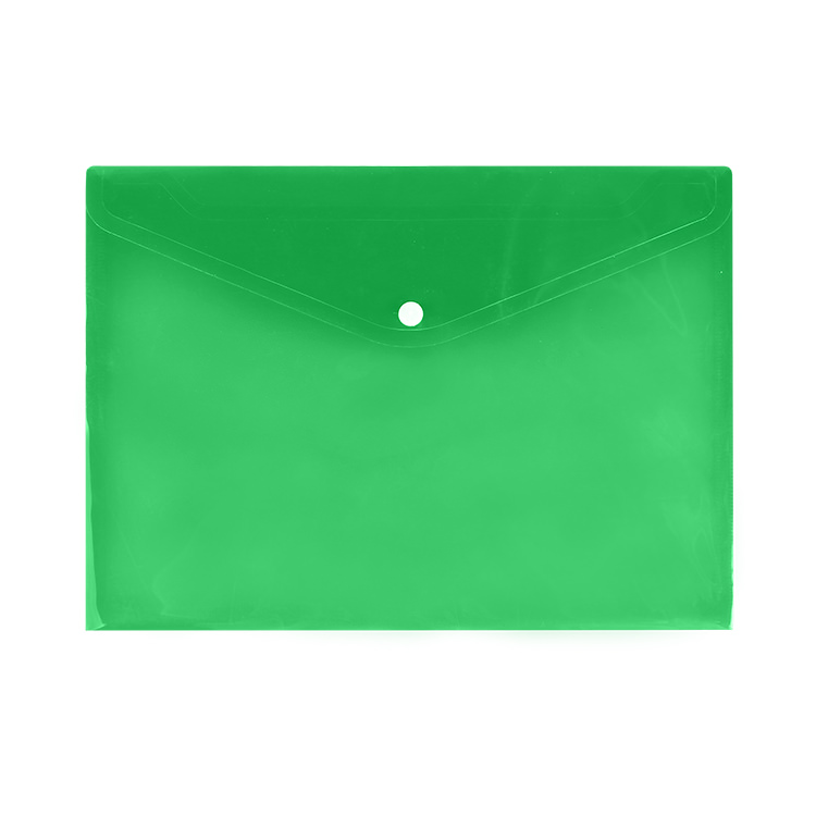 Blank transparent green document folder.