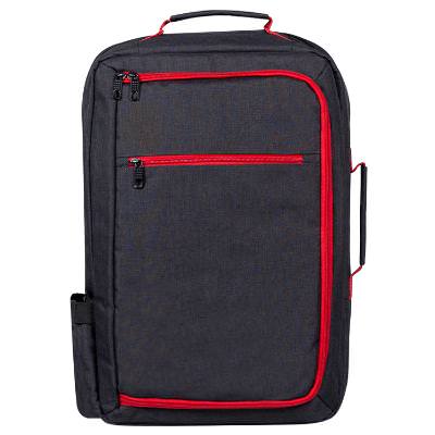 Blank black and red backpack.