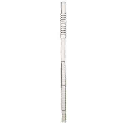 Plastic frosted whistle straw in 12 inch length.