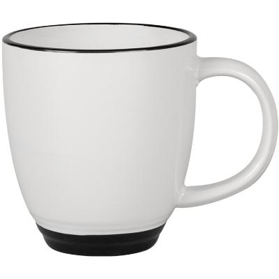 Ceramic green coffee mug with c-handle blank in 14 ounces.