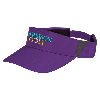 Personalized embroidered purple with carbon visor.