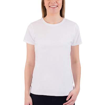 White blank customized short sleeve shirt.