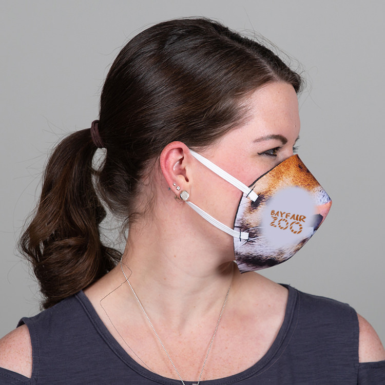 Foam tiger print face mask.