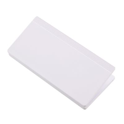 Polystyrene white rectangle magnetic chip clip blank.