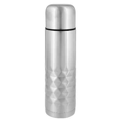 Blank stainless silver thermos.
