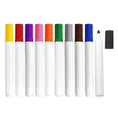 Blank dry erase marker with white barrel.