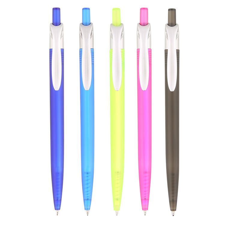 Translucent plastic pen.