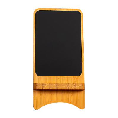 Blank bamboo wireless charger available in bulk.