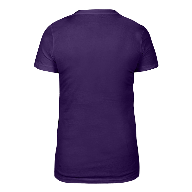 Team purple customized short sleeve shirt.