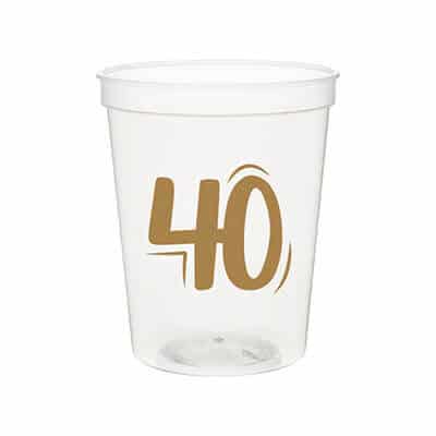 16 oz. customizable plastic stadium cup.