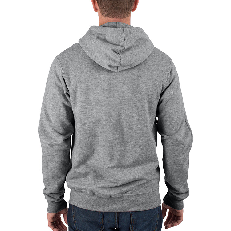Blank athletic heather full-zip hoodie