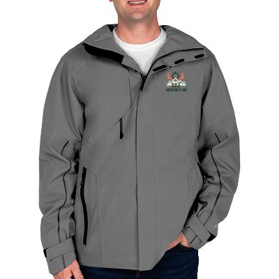Gray full color customized mens insulated jacket.