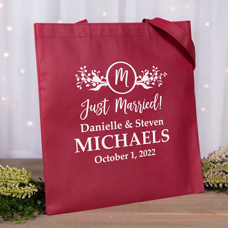 Favor Totes Wedding Favor Totes Personalized Totes Monogrammed Tote Bags Personalized Guest Gifts Wedding Bags 1869 Printed Bags