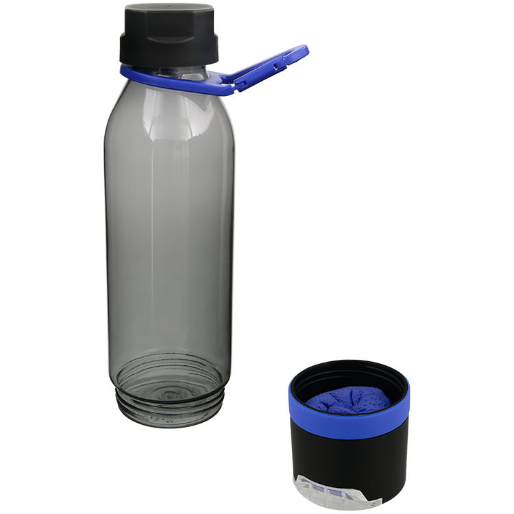 Plastic water bottle with phone holder in 15 ounces.