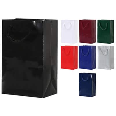 Paper black gloss recyclable eurotote bag blank.