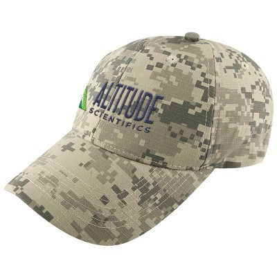 Digital camo embroidered hat.