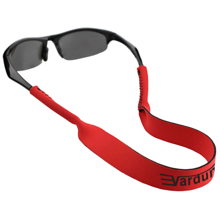 Laminated neoprene secure sunglasses strap.