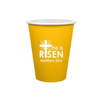 9 oz. customizable colored paper cup.
