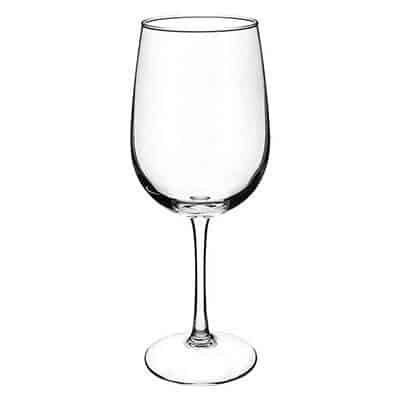 Glass clear wine glass blank in 18.5 ounces.