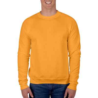 Blank gold crewneck sweatshirt.