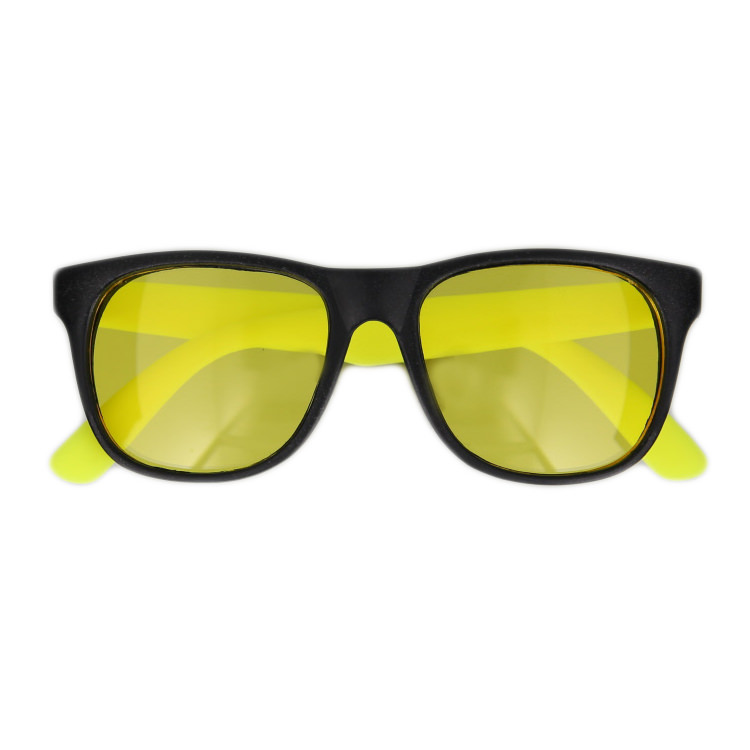 Polycarbonate tinted rubberized sunglasses blank.