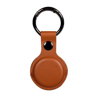 Blank brown leather keyring available in bulk.