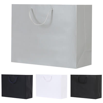 Paper silver matte recyclable eurotote bag blank.