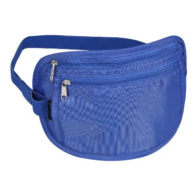 Blank discounted ripstop polyester fanny pack in royal blue.