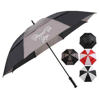 Custom 62" shedrain vented golf umbrella.