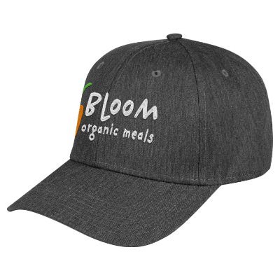 Embroidered gray custom recycled hat.